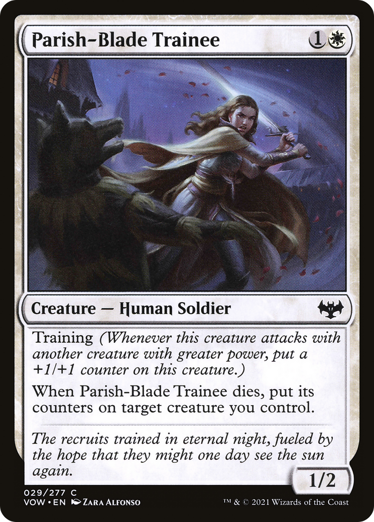 Parish-Blade Trainee (VOW-029)  Foil - Innistrad: Crimson Vow