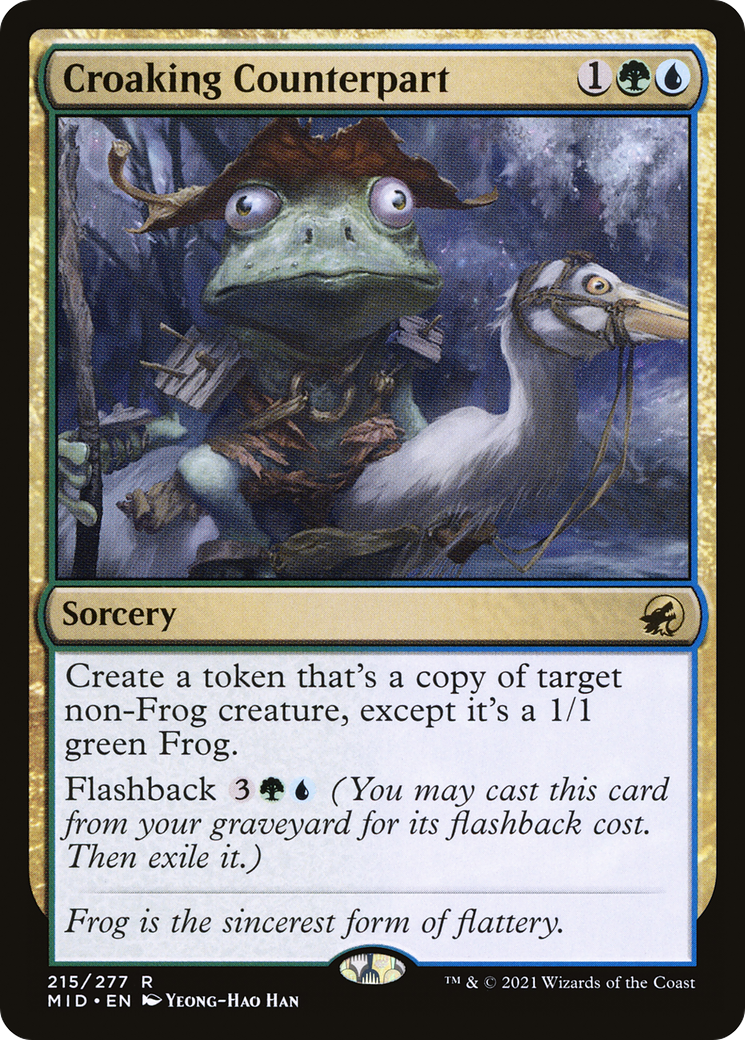 Croaking Counterpart (MID-215)  Foil - Innistrad: Midnight Hunt