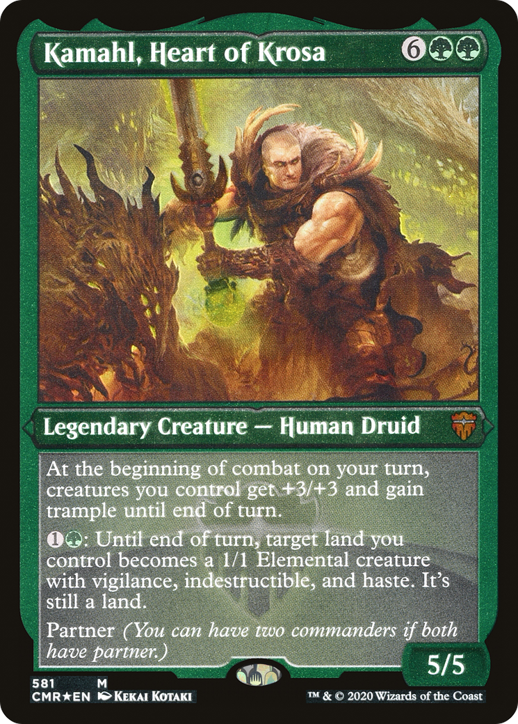 Kamahl, Heart of Krosa (Foil Etched) (CMR-581)  Foil - Commander Legends