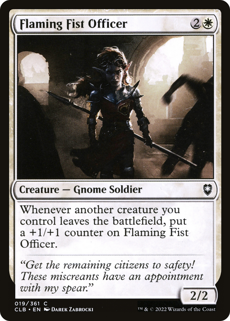 Flaming Fist Officer (CLB-019)  - Commander Legends: Battle for Baldur's Gate