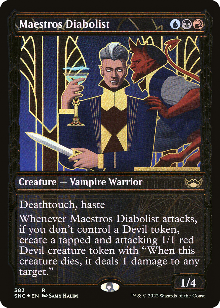 Maestros Diabolist (Gilded Foil) (SNC-383)  Foil - Streets of New Capenna: (Showcase)