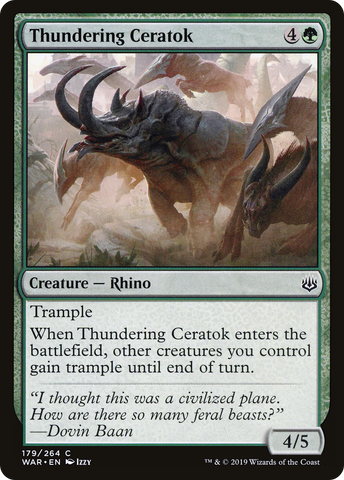 Thundering Ceratok (WAR-179)  - War of the Spark