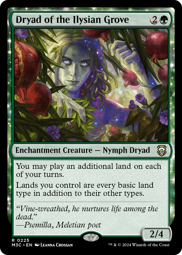 Dryad of the Ilysian Grove (M3C-225)  - Modern Horizons 3 Commander: (enchantment)