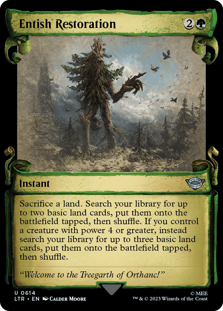 Entish Restoration (Showcase Scrolls) (LTR-614)  Foil - The Lord of the Rings: Tales of Middle-earth: (Showcase)