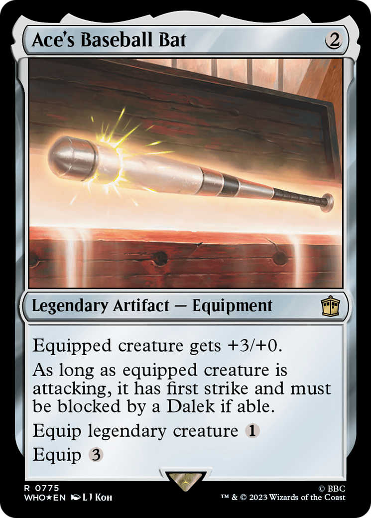 Ace's Baseball Bat (Surge Foil) (WHO-775)  Foil - Doctor Who