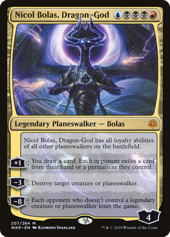 Nicol Bolas, Dragon-God (WAR-207)  Foil - War of the Spark