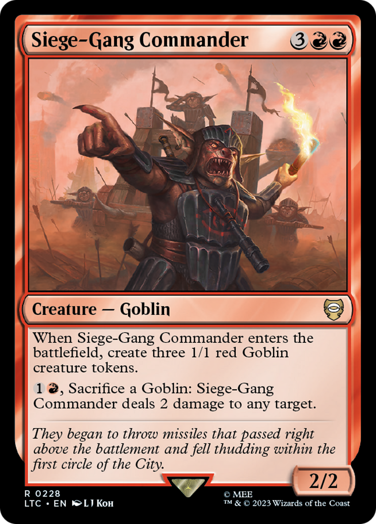 Siege-Gang Commander (LTC-228)  - Tales of Middle-earth Commander
