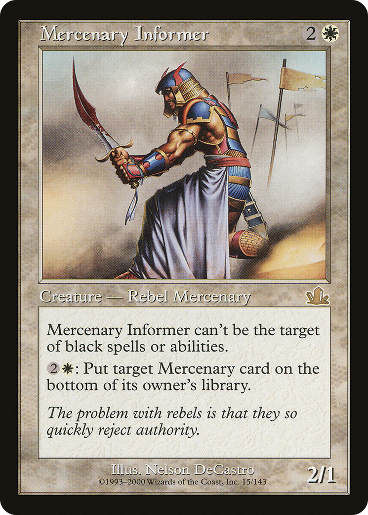 Mercenary Informer (PCY-015)  Foil - Prophecy