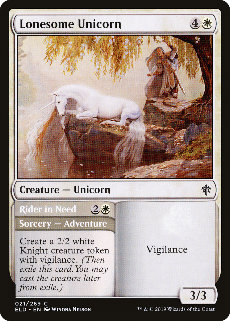 Lonesome Unicorn (ELD-021) - Throne of Eldraine Foil