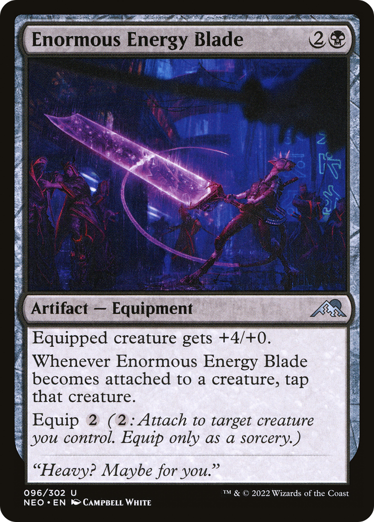 Enormous Energy Blade (NEO-096)  Foil - Kamigawa: Neon Dynasty
