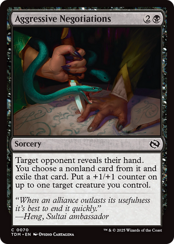 Aggressive Negotiations (TDM-070)  - Tarkir: Dragonstorm