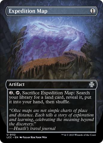 Expedition Map (Borderless) (LCC-112)  - The Lost Caverns of Ixalan Commander