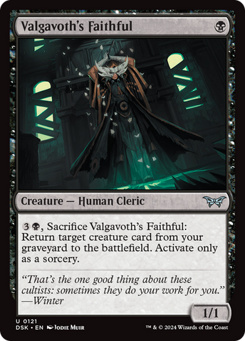 Valgavoth's Faithful (DSK-121)  Foil - Duskmourn: House of Horror