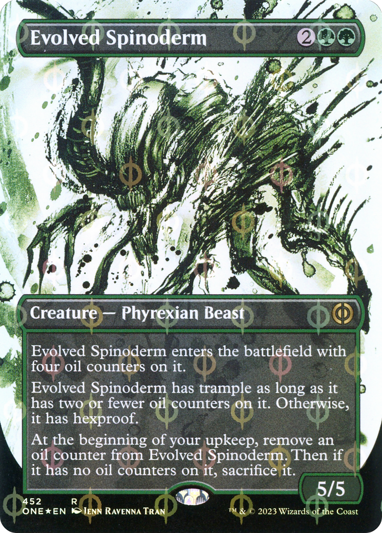 Evolved Spinoderm (Showcase) (Step-and-Compleat Foil) (ONE-452)  Foil - Phyrexia: All Will Be One: (Showcase) (Borderless)