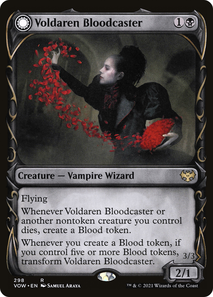 Voldaren Bloodcaster (Showcase) (VOW-298)  Foil - Innistrad: Crimson Vow: (Showcase, Double Faced Transform)