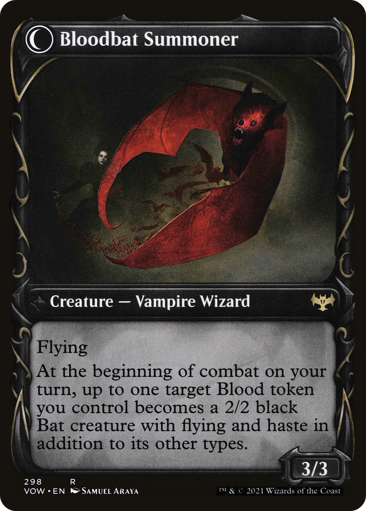 Voldaren Bloodcaster (Showcase) (VOW-298)  Foil - Innistrad: Crimson Vow: (Showcase, Double Faced Transform)