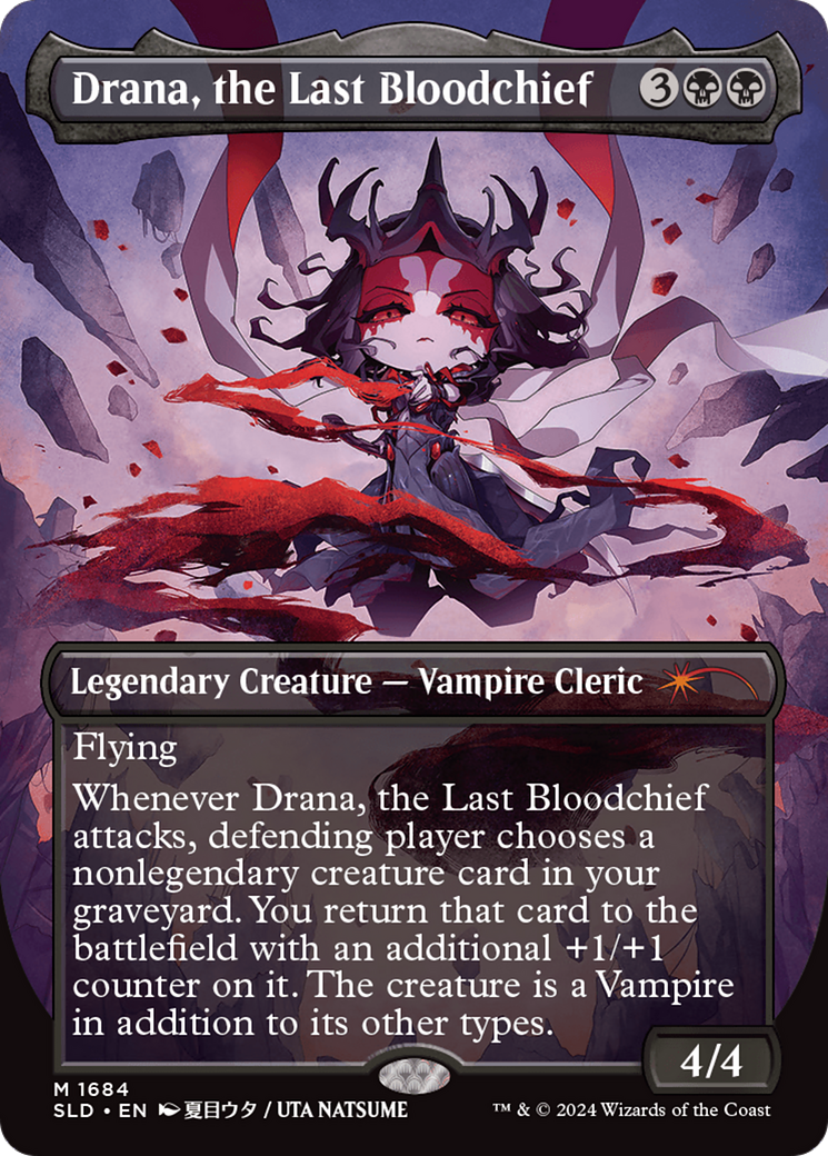 Drana, the Last Bloodchief (Rainbow Foil) (SLD-1684)  Foil - Secret Lair Drop (Borderless)