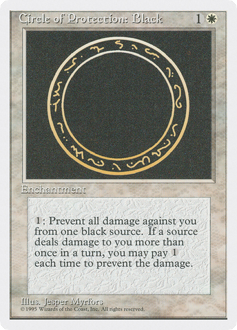 Circle of Protection: Black (4ED-)  - Fourth Edition