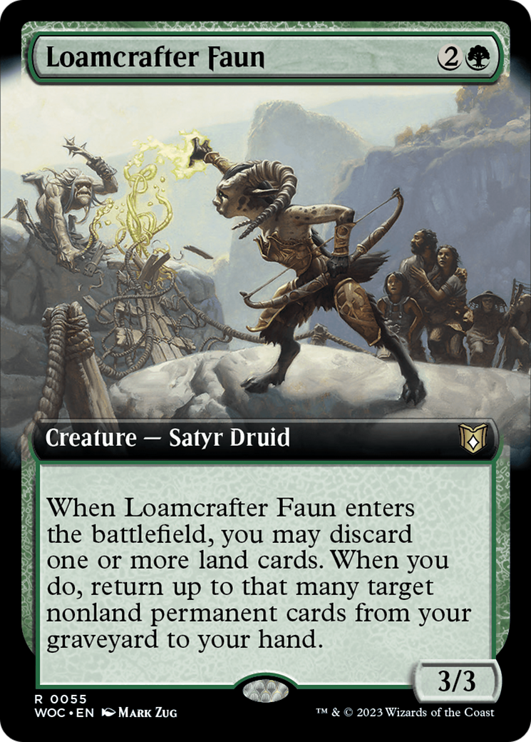 Loamcrafter Faun (Extended Art) (WOC-055)  - Wilds of Eldraine Commander: (Extended Art)