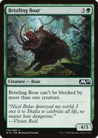 Bristling Boar (M19-170)  Foil - Core Set 2019