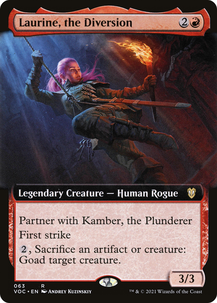 Laurine, the Diversion (Extended Art) (VOC-063)  - Crimson Vow Commander: (Extended Art)