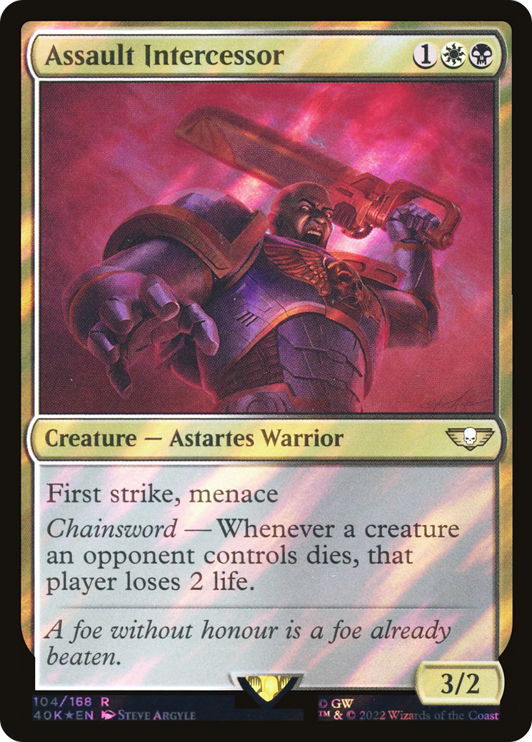 Assault Intercessor (Surge Foil) (40K-104)  Foil - Warhammer 40,000 Commander