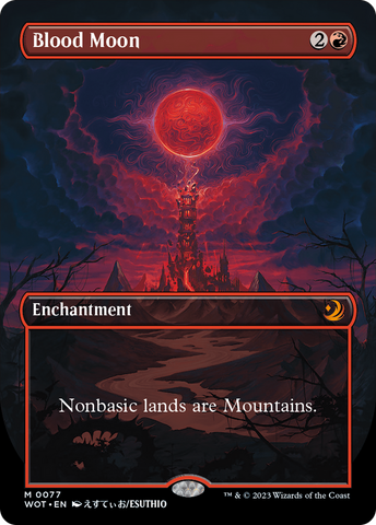 Blood Moon (Anime Borderless) (WOT-077)  Foil - Wilds of Eldraine: Enchanting Tales