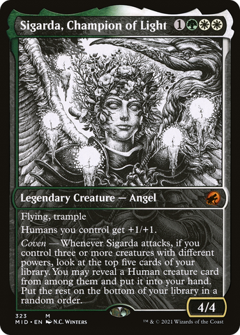 Sigarda, Champion of Light (Showcase) (MID-323)  - Innistrad: Midnight Hunt: (Showcase)