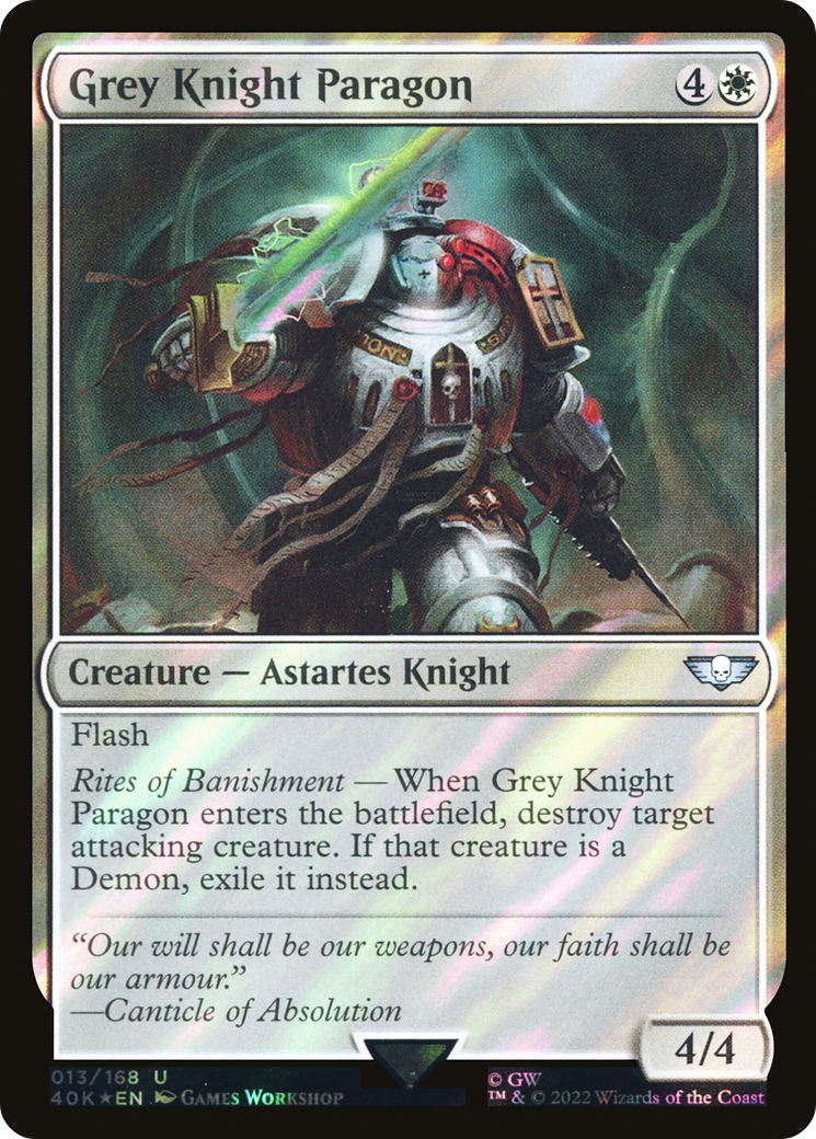 Grey Knight Paragon (Surge Foil) (40K-013) - Warhammer 40,000 Commander Foil