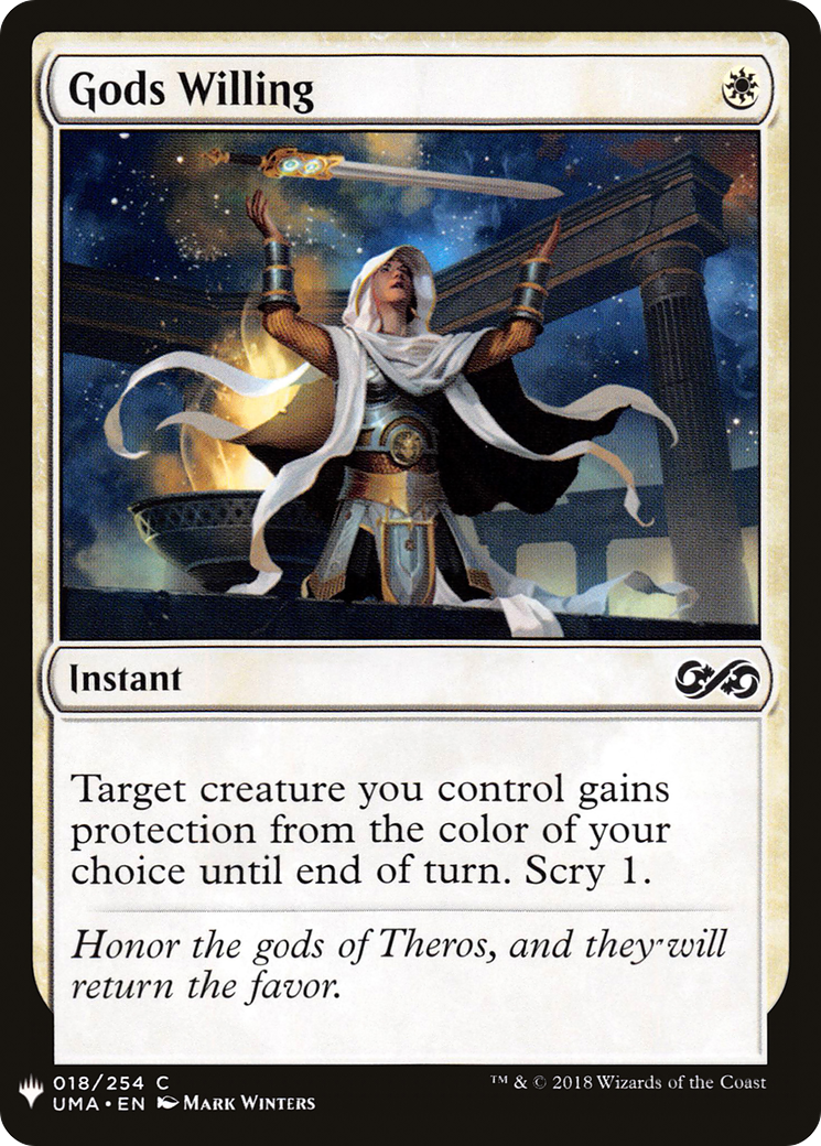 Gods Willing (LIST-UMA-18)  - The List