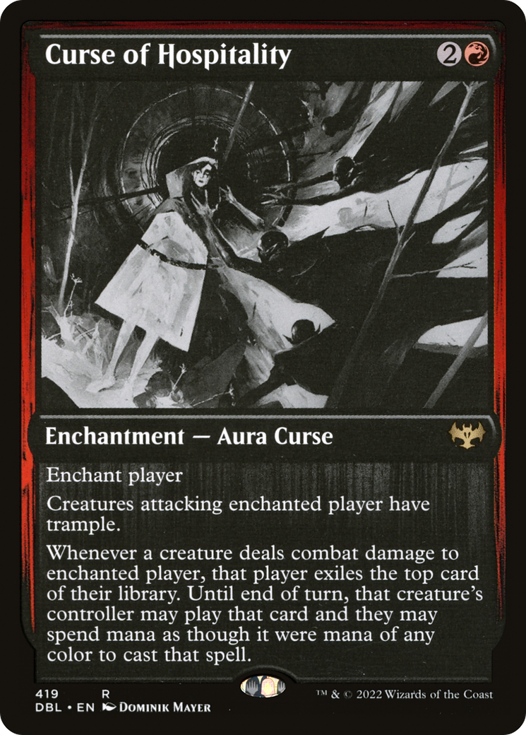 Curse of Hospitality (DBL-419)  Foil - Innistrad: Double Feature