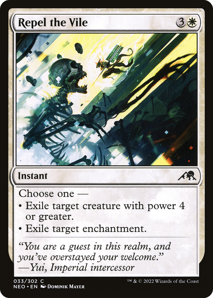 Repel the Vile (NEO-033)  Foil - Kamigawa: Neon Dynasty