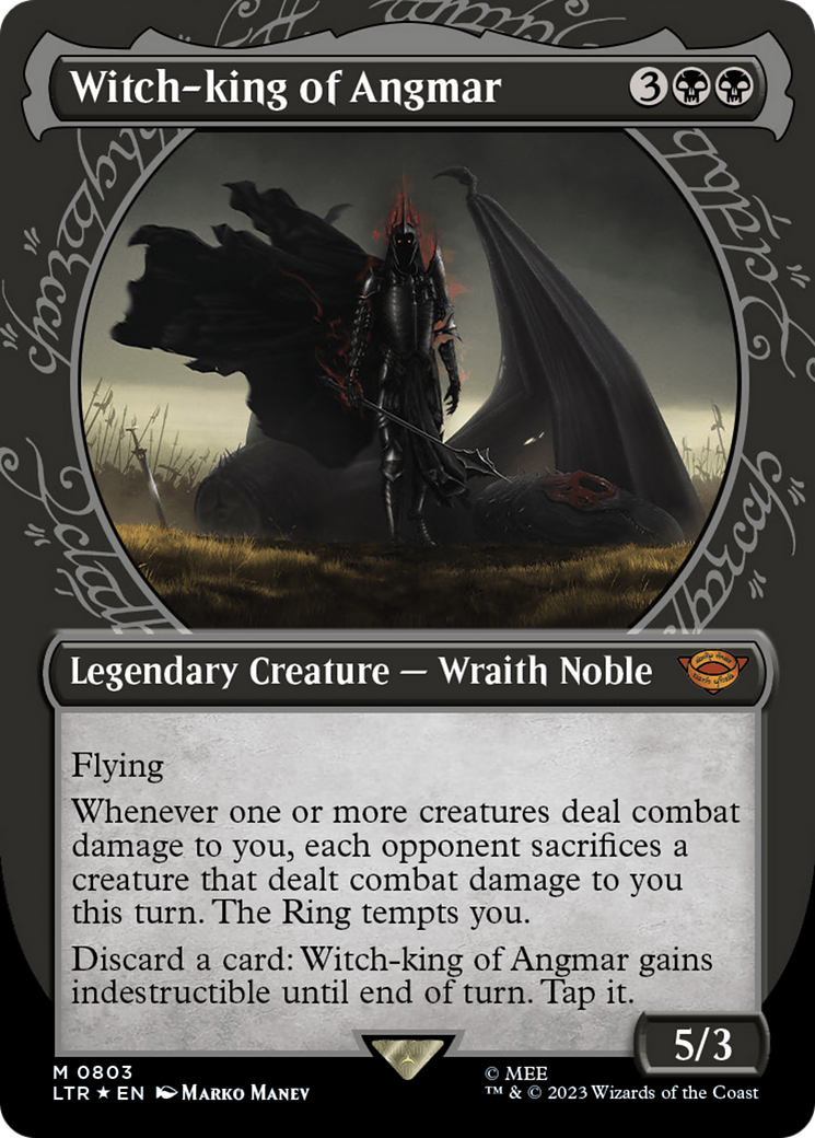 Witch-king of Angmar (Showcase) (Surge Foil) (LTR-803)  Foil - The Lord of the Rings: Tales of Middle-earth: (Showcase) (Borderless)