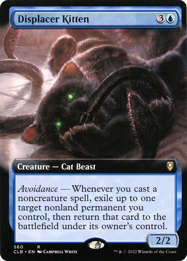 Displacer Kitten (Extended Art) (CLB-560)  - Commander Legends: Battle for Baldur's Gate: (Extended Art)