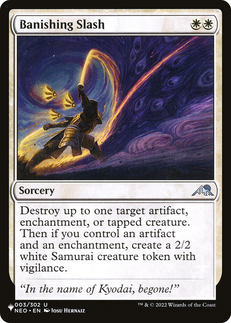 Banishing Slash (LIST-NEO-3)  - The List