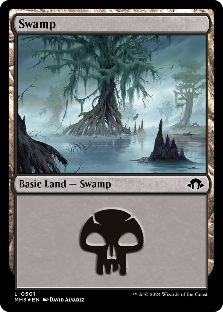 Swamp (0501) (Ripple Foil) (MH3-501)  Foil - Modern Horizons 3