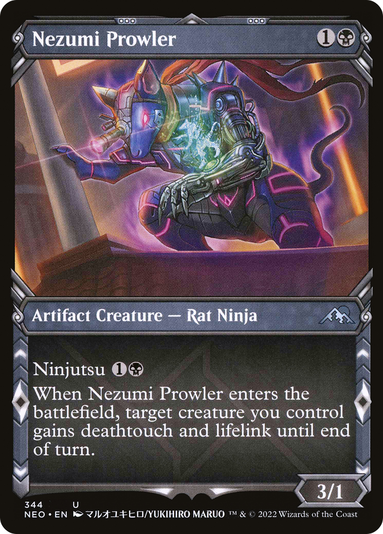 Nezumi Prowler (Showcase) (NEO-344)  Foil - Kamigawa: Neon Dynasty: (Showcase)