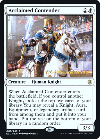 Acclaimed Contender (PRE-01S)  Foil - Throne of Eldraine Promos