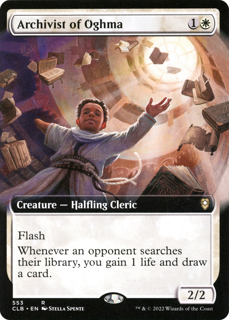 Archivist of Oghma (Extended Art) (CLB-553)  Foil - Commander Legends: Battle for Baldur's Gate: (Extended Art)
