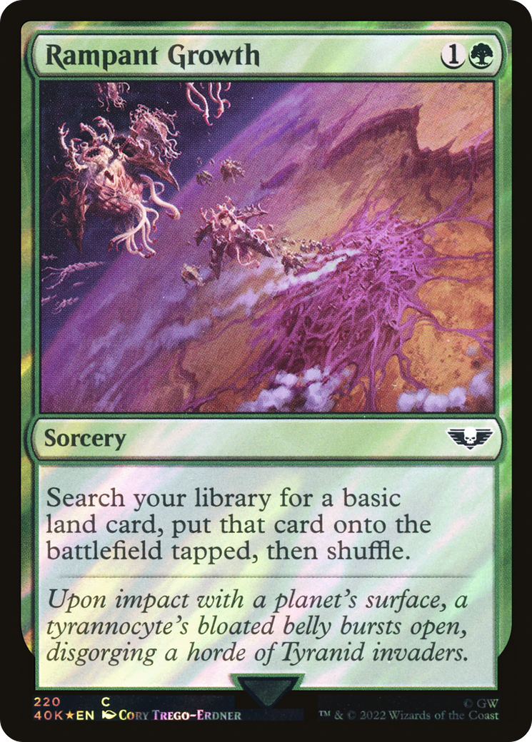 Rampant Growth (Surge Foil) (40K-220)  Foil - Warhammer 40,000 Commander