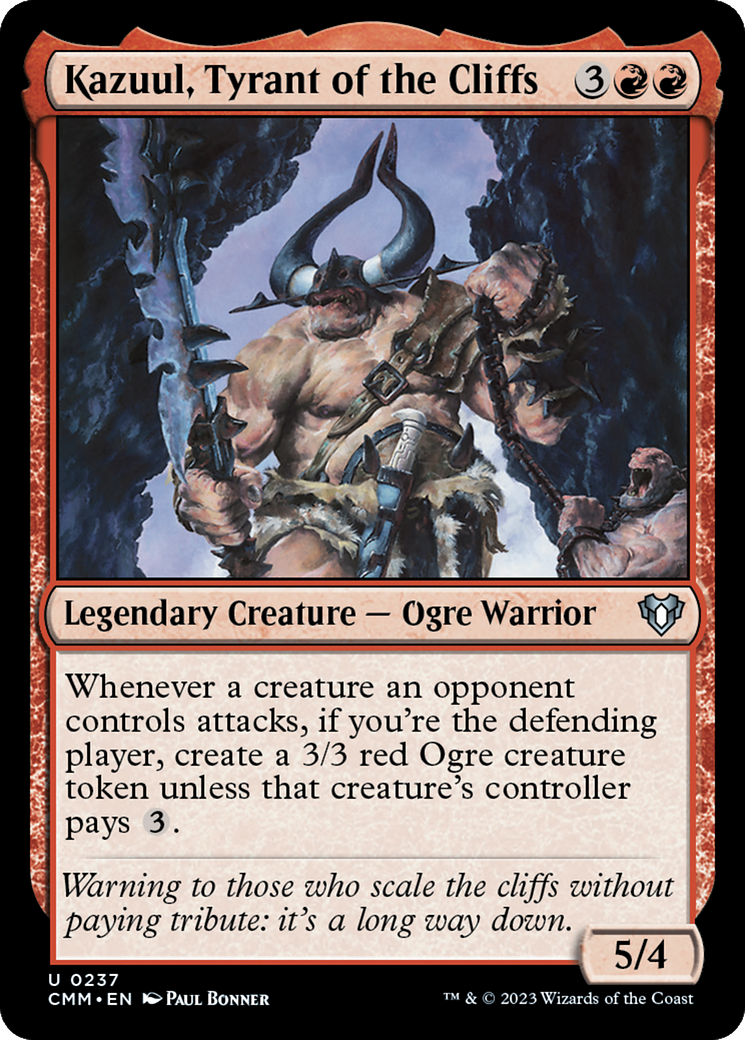 Kazuul, Tyrant of the Cliffs (CMM-237)  Foil - Commander Masters