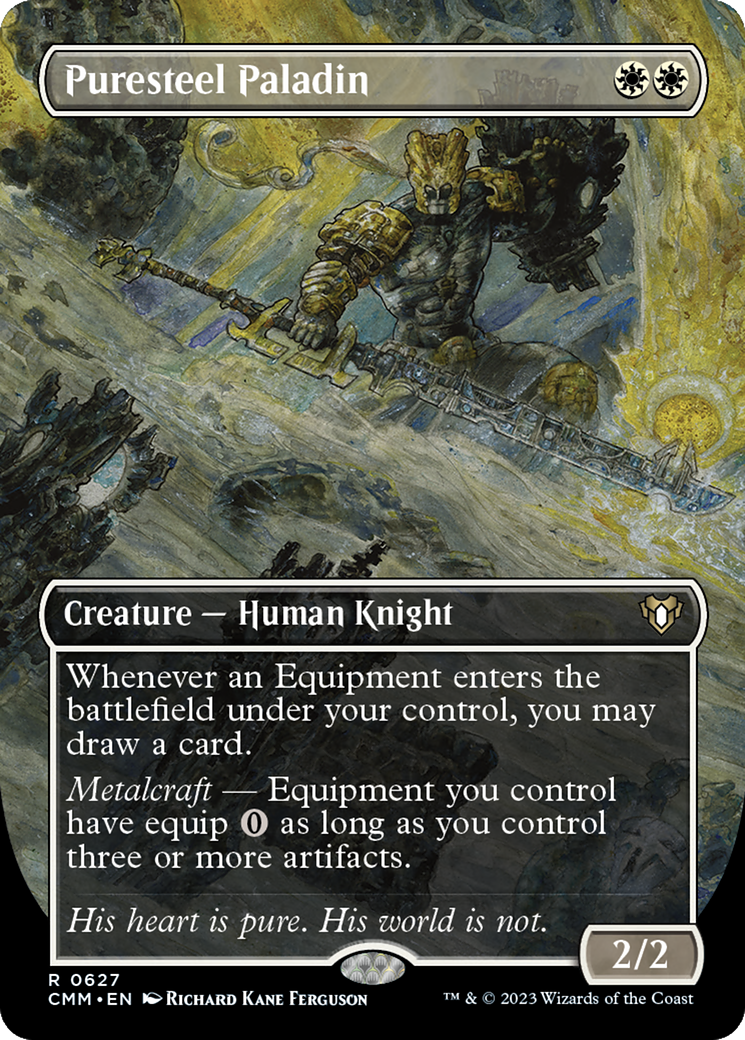Puresteel Paladin (Borderless) (CMM-627)  - Commander Masters