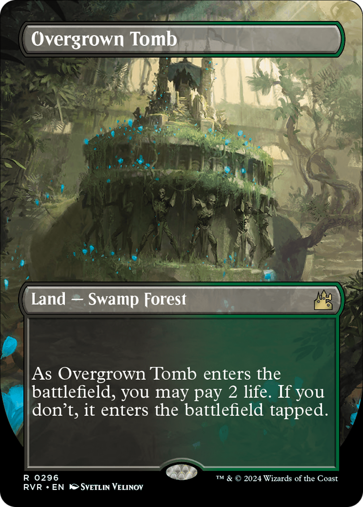 Overgrown Tomb (Borderless) (RVR-296)  Foil - Ravnica Remastered