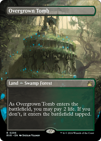 Overgrown Tomb (Borderless) (RVR-296)  Foil - Ravnica Remastered