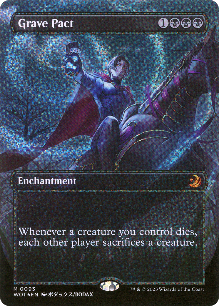 Grave Pact (Anime Borderless) (Confetti Foil) (WOT-093)  Foil - Wilds of Eldraine: Enchanting Tales