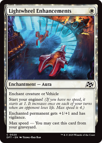 Lightwheel Enhancements (DFT-020)  Foil - Aetherdrift: (enchantment)