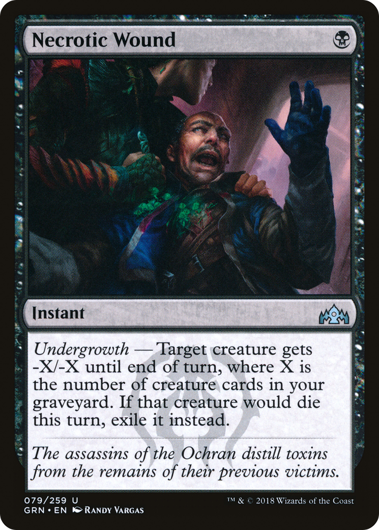 Necrotic Wound (GRN-079)  Foil - Guilds of Ravnica
