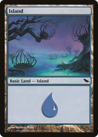 Island (287) (SHM-287)  Foil - Shadowmoor