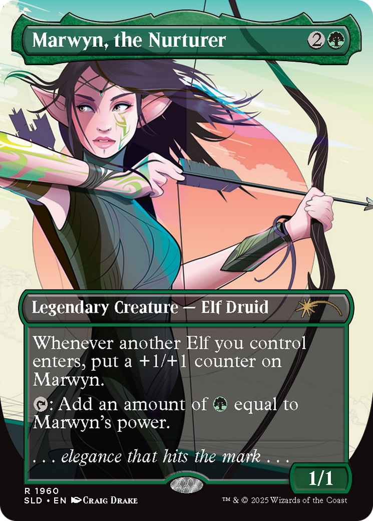 Marwyn, the Nurturer (Rainbow Foil) (SLD-1960)  Foil - Secret Lair Drop (Borderless)