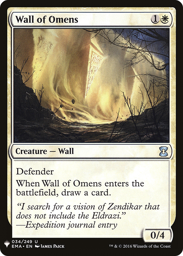 Wall of Omens (EMA) (LIST-EMA-34)  - The List